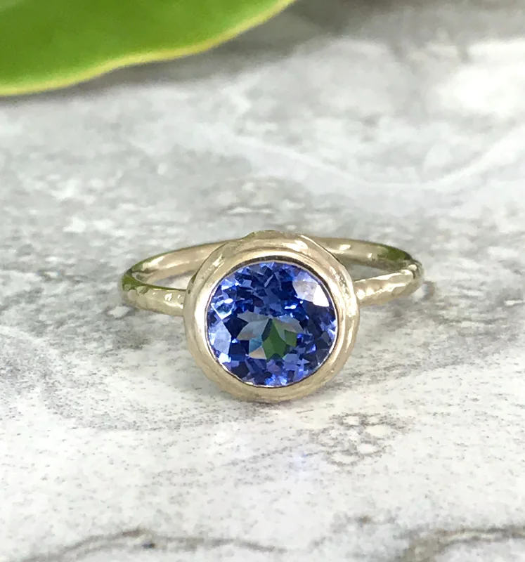 Tanzanite Moon Ring