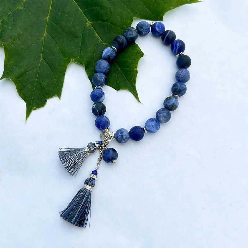 Tassel Lover's Bracelet - Sodalite, Thailand