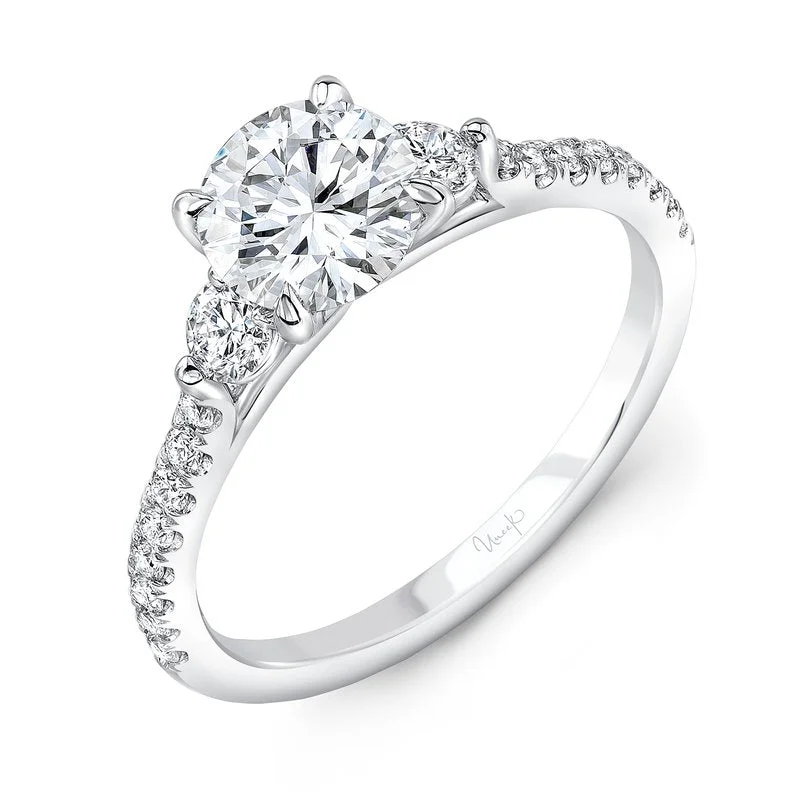 Three-Stone Round Engagement Ring