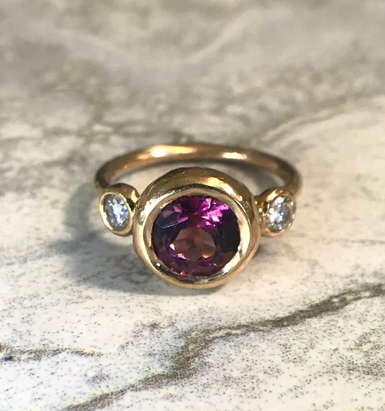 Triple Moon Bezel Ring