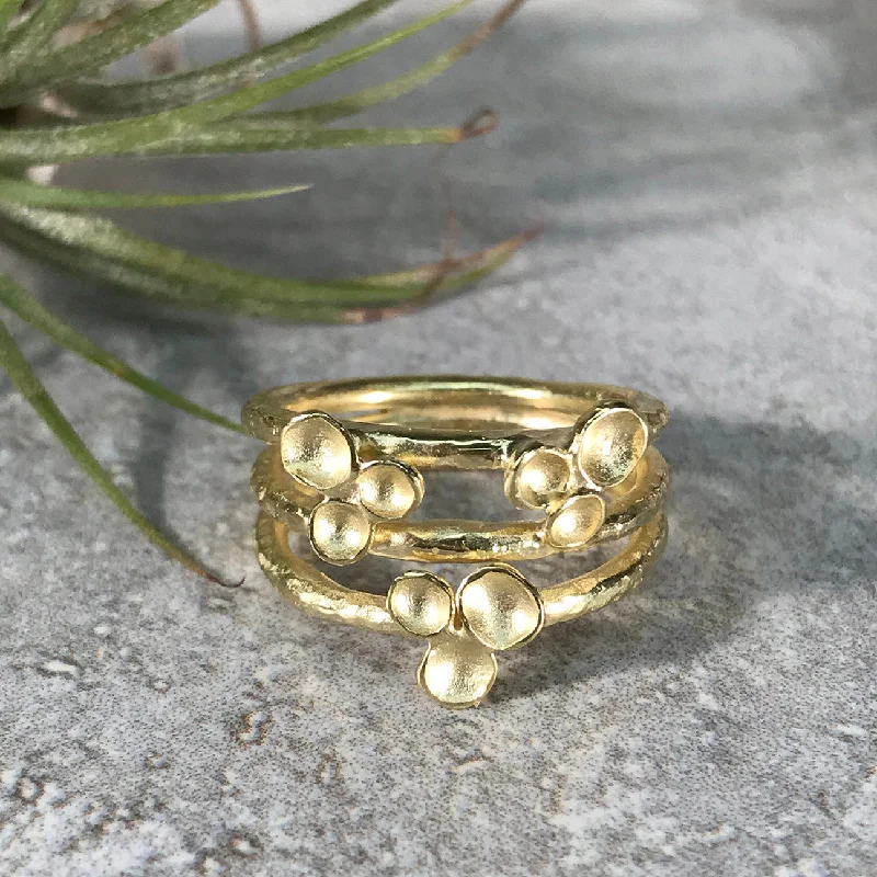 Triple Petite TriPod Ring