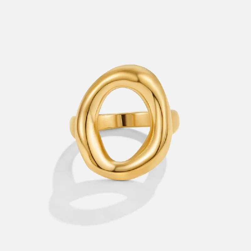 Vina Melted Gold Ring